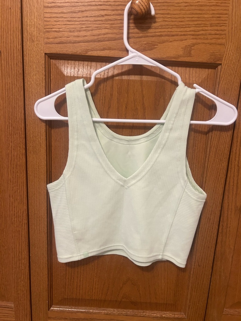 NWOT lululemon athletica light sage Ribbed Crop Tank - Picture 2 of 3